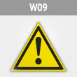 Знак W09 «Внимание! опасность (прочие опасности)» (металл, сторона 200 мм)